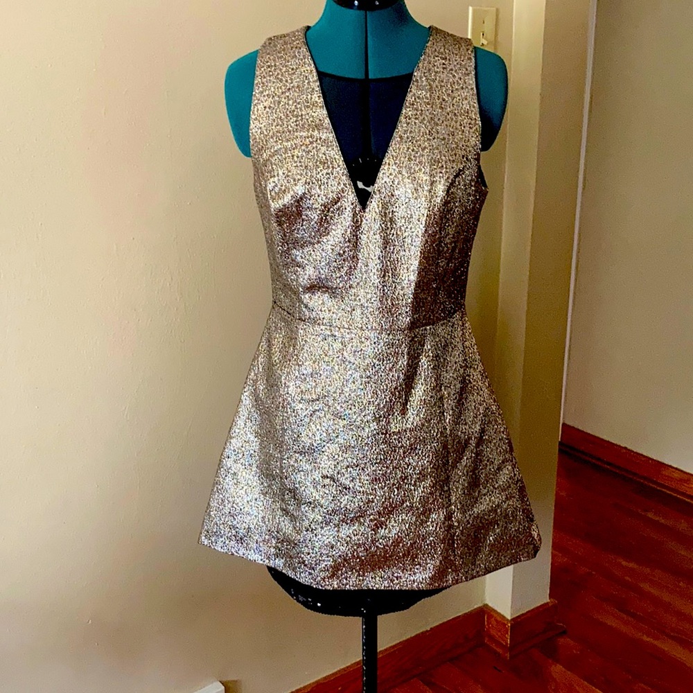 Gold party dress